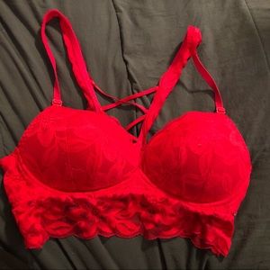 gently used red victoria secret bra